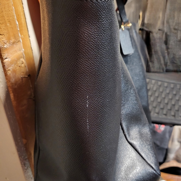 Coach Black Leather Tote Bag - Picture 7 of 8